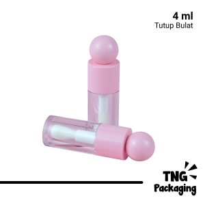 Wadah Lipcare Acrylic Tutup Bulat - 4 ml