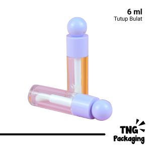 Wadah Lipcare Acrylic Tutup Bulat - 6 ml