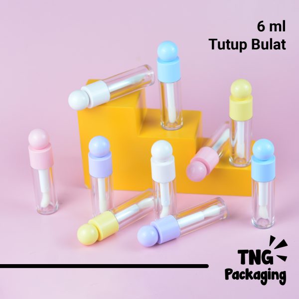Wadah Lipcare Acrylic Tutup Bulat - 6 ml - Image 2