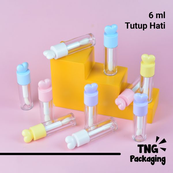 Wadah Lipcare Acrylic Tutup Hati - 6 ml - Image 2
