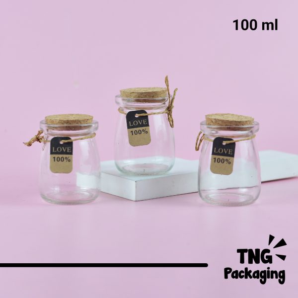 Wish Jar Kaca Tutup Gabus - 100 ml - Image 2