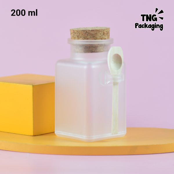 Botol Acrylic Kotak + Sendok - 100 ml 200 ml - Image 10