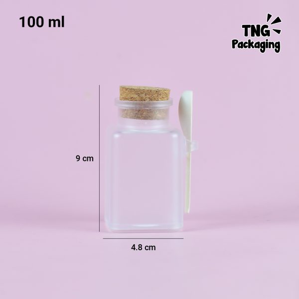 Botol Acrylic Kotak + Sendok - 100 ml 200 ml - Image 7