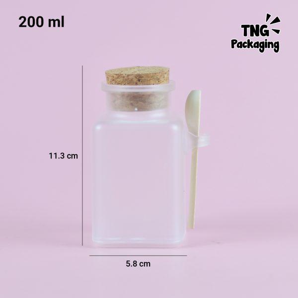 Botol Acrylic Kotak + Sendok - 100 ml 200 ml - Image 8