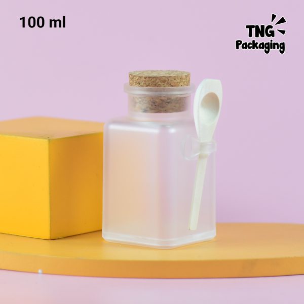 Botol Acrylic Kotak + Sendok - 100 ml 200 ml - Image 9