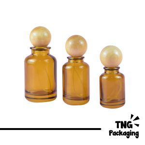 [SEMI PRESS] Botol Parfum Coklat Tutup Kayu - 30 ml 50 ml 100 ml