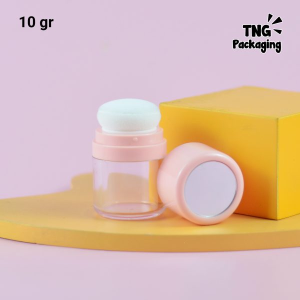 Wadah Bedak Tabur Travel Soft Pink - 5 gr 10 gr - Image 8