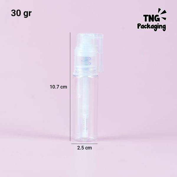 Botol Pump Powder Transparan - 15 gr 30 gr 50 gr - Image 6