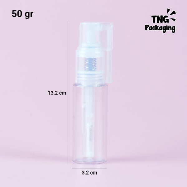 Botol Pump Powder Transparan - 15 gr 30 gr 50 gr - Image 7